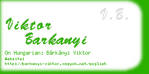 viktor barkanyi business card